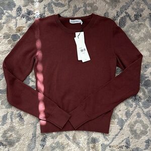Calvin Klein Deep Red Knit Top